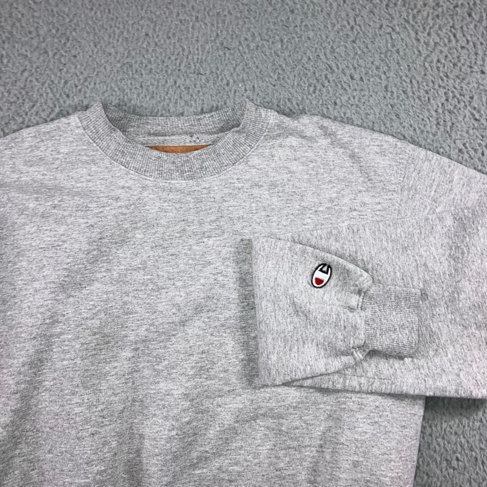 Vintage Champion Sweatshirt Men S Gray Eco Authentic Crewneck Fleece Pullover‎